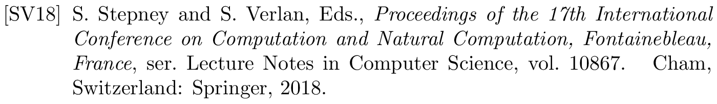 IEEEtranSA: example of a bibliography item for an proceedings entry